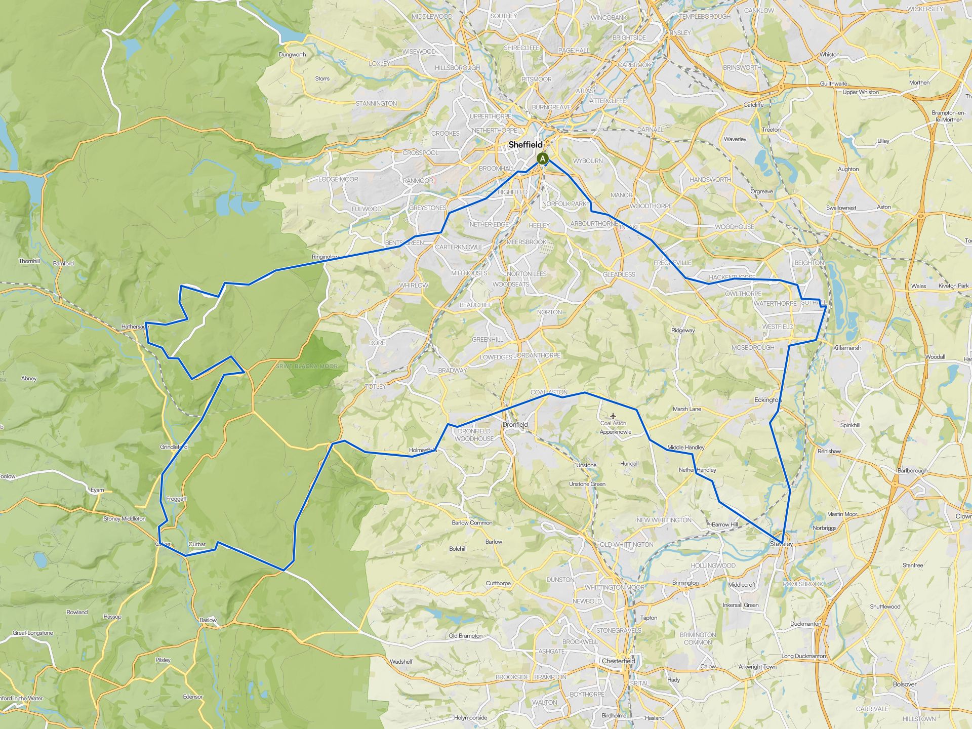 The best road cycling routes around Sheffield | Komoot